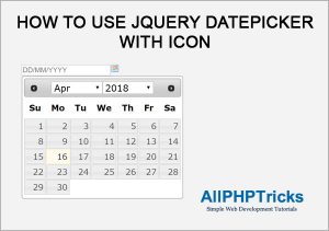 How To Use JQuery Datepicker With Icon | All PHP Tricks