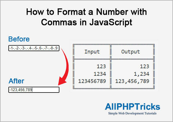 How To Format A Number With Commas In JavaScript All PHP Tricks